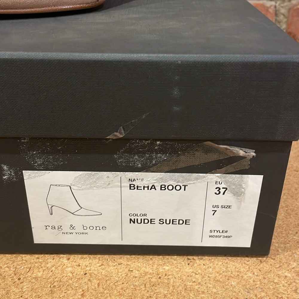 Rag & Bone Beha Stretch Boot In Nude Suede New In… - image 4